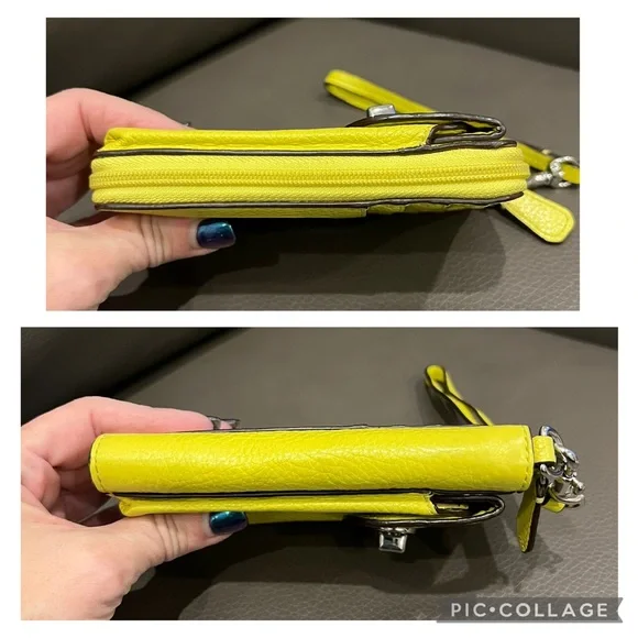 ❌SOLD❌Coach Campbell Leather Wallet Wristlet Case Phone Holder - Picture 7 of 7